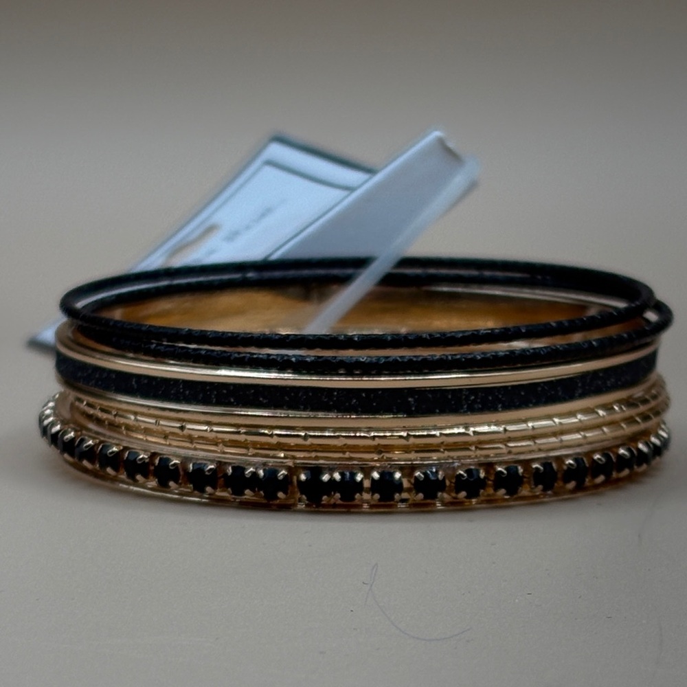 NWT Gold and Black Bracelet Set